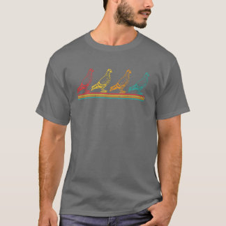 T-shirt Vintage Pigeon Birds Amateurs d'illustration Gag
