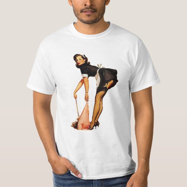 T-shirt vintage pin-up fille (Devant)