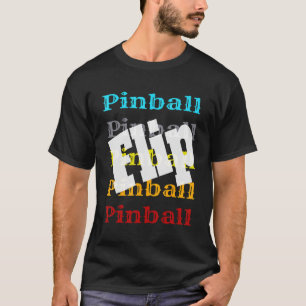 T-shirt Vintage Pinball Retro Arcade Joueur Flip Winn