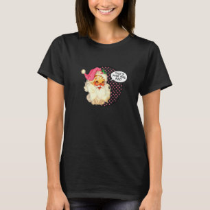 T-shirt Vintage Pink Santa Claus Pink Noël 2