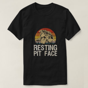 T-shirt Vintage Pitbull Repose Tête - Drôle Pitbull L