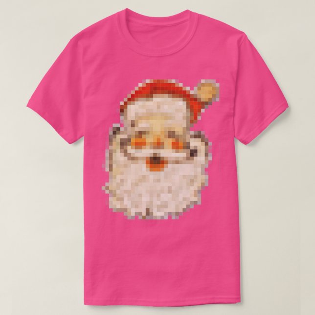 T-shirt Vintage Pixel Père Noël (Design devant)