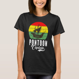 T-shirt Vintage Ponton Capitaine de navigation Costume de