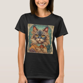 T-shirt Vintage Pop Art Louis Wain style rétro