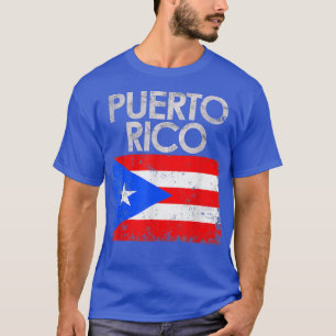 T-shirt Vintage Porto Rico Portoricaine Flag Pride 