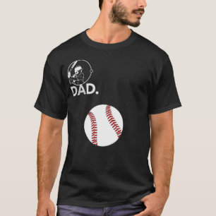 T-shirt vintage pour papa de baseball avec grande