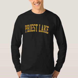 T-shirt Vintage Prest Lake Style de Varsity Or détendu