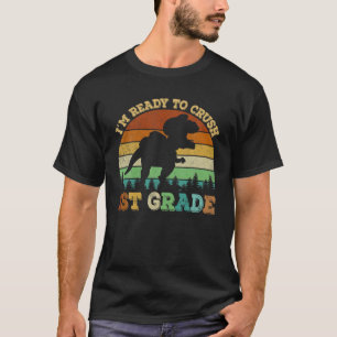 T-shirt Vintage Prêt À Écraser Les Dinosaures De 1Ème Anné