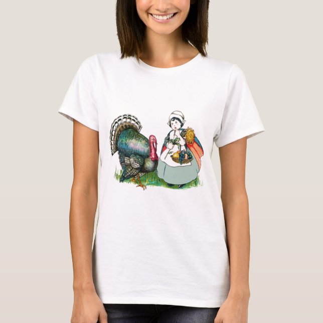 T-shirt Vintage Prêt Pour Thanksgiving (Devant)