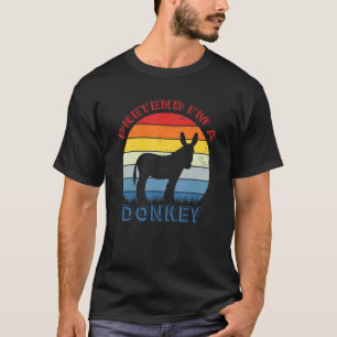 T-shirt Vintage Prétendre que je suis un âne World Farm An