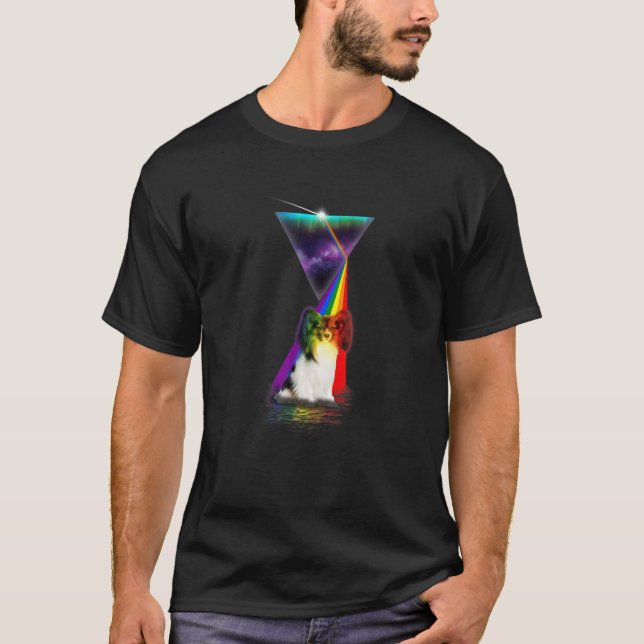 T-shirt Vintage Prison Papillon Chien Papillon (Devant)