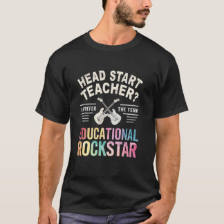 T-shirt Vintage PROFESSEUR HEAD START ÉDUCATIF ROCKSTAR Lo