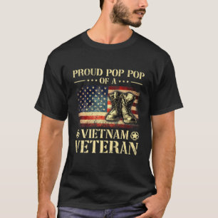 T-shirt Vintage Proum Pop Pop Vietnam Vétérinaire États-Un