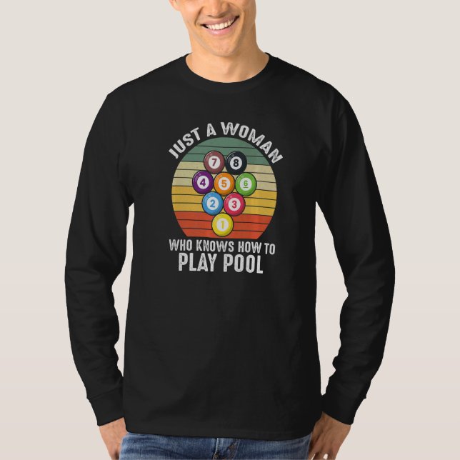 T-shirt Vintage Quote Pool Billiard 8 Ball   (Devant)