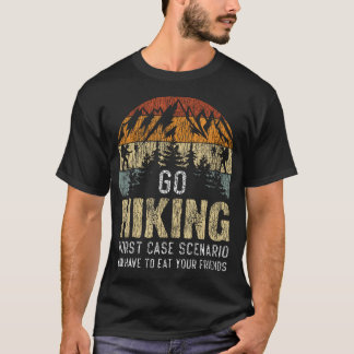 T-shirt Vintage Randonneur Aventure en plein air Camping M