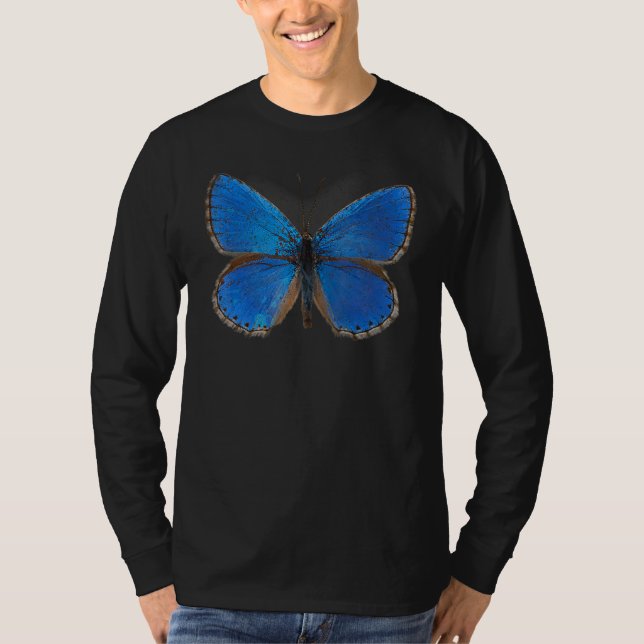 T-shirt Vintage Real Butterfly Blue (Devant)