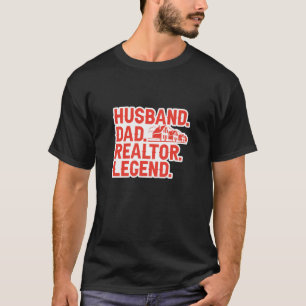 T-shirt Vintage Realtor Papa Legend Cadeau