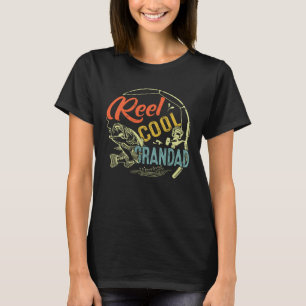 T-shirt Vintage Reel Cool Grand Père Fête de la Pêche Fis