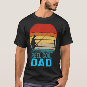 T-shirt Vintage Reel Cool Papa Retro Papa Pêche Poisson Fr