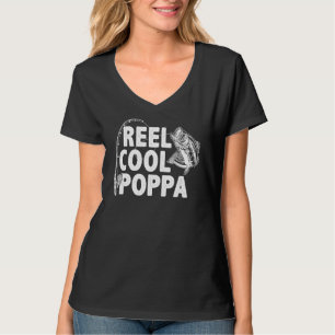 T-shirt Vintage Reel Cool Poppa Aime Pêcher Père S Da