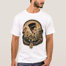 T-Shirt Vintage Reine Égyptienne Antique Néfertiti