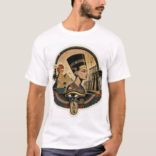 T-Shirt Vintage Reine Égyptienne Antique Néfertiti