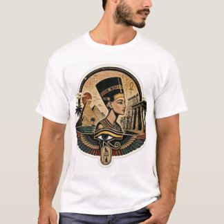 T-Shirt Vintage Reine Égyptienne Antique Néfertiti