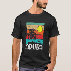 T-shirt Vintage Relaxant Tropical Aruba Distressed Sandy S