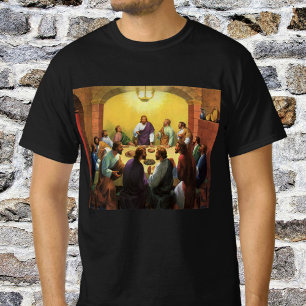 T-shirt Vintage Religion, La Dernière Cène avec Jésus-Chri