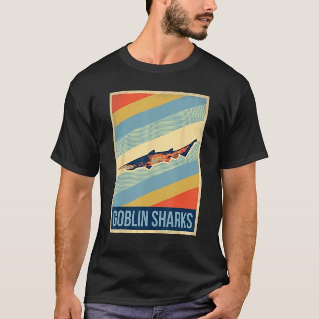 T-shirt vintage requins Goblin (Devant)