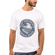 Vintage Resort Beach Badge Logo Profitez De Vos Va
