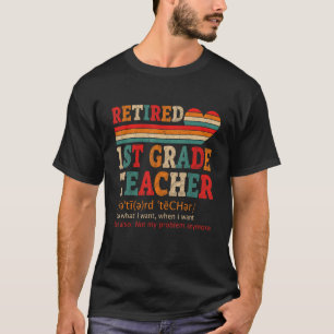 T-shirt Vintage Retraité 1ère année Définition de l'enseig