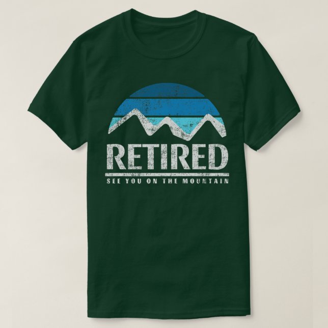 T-shirt Vintage Retraité Hiver Montagne Neige Retrait (Design devant)