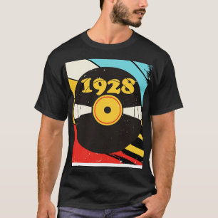 T-shirt Vintage Retro 1928 Birthday Shirt Vinyl Music