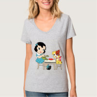 Vintage Retro 1950 Kitsch Girl aime son chien
