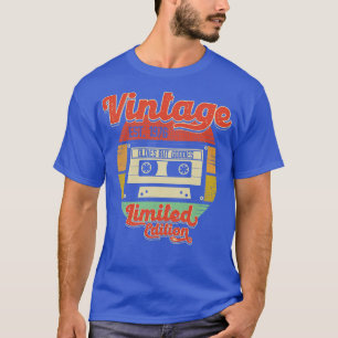 T-shirt Vintage Rétro 1976 Cassette Audio Vieilles Chanson