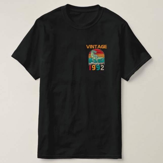 T-shirt Vintage Retro 1992 Anniversaire (Design devant)