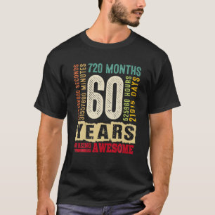 T-shirt Vintage Retro 60E Anniversaire tenue 60 Ans De Bei