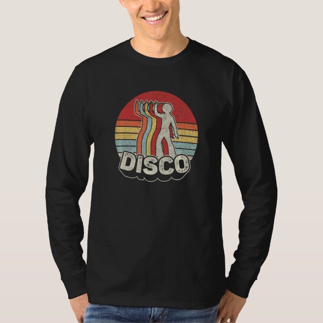 T-shirt Vintage Retro 70s Disco Dancing  1 (Devant)