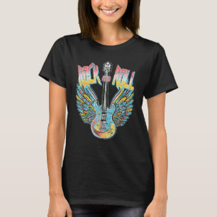 T-shirt Vintage Retro 80s Rock & Roll Music Electric Guita