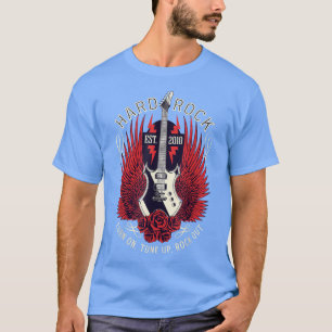 T-shirt Vintage Retro 80s Rock & Roll Music Guitare Wings