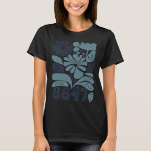 T-shirt Vintage Retro 8647 Subtle Anti Trump 86 47 Floral