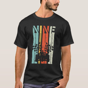 T-shirt Vintage Retro 9 ans voiture de course Anniversaire