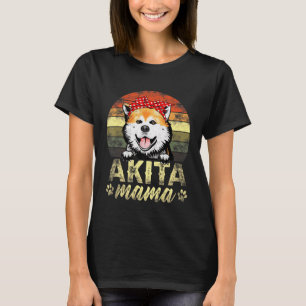 T-shirt Vintage Retro Akita Mama Akita Inu Mom R