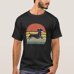 T-shirt Vintage Rétro Années 60 70 80 90 Dachshund Chien d