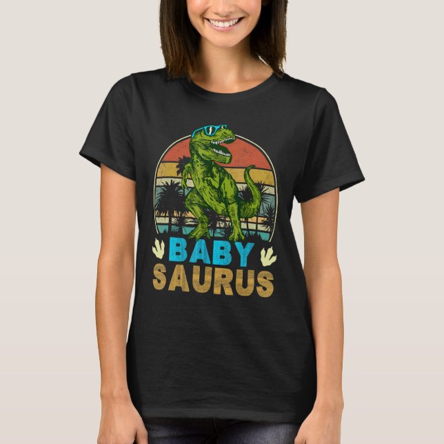 T-shirt Vintage rétro Babysaurus Dinosaur Trex (Devant)