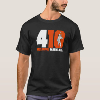 T-shirt Vintage Retro Baltimore 410 Area Code Baseball Cla