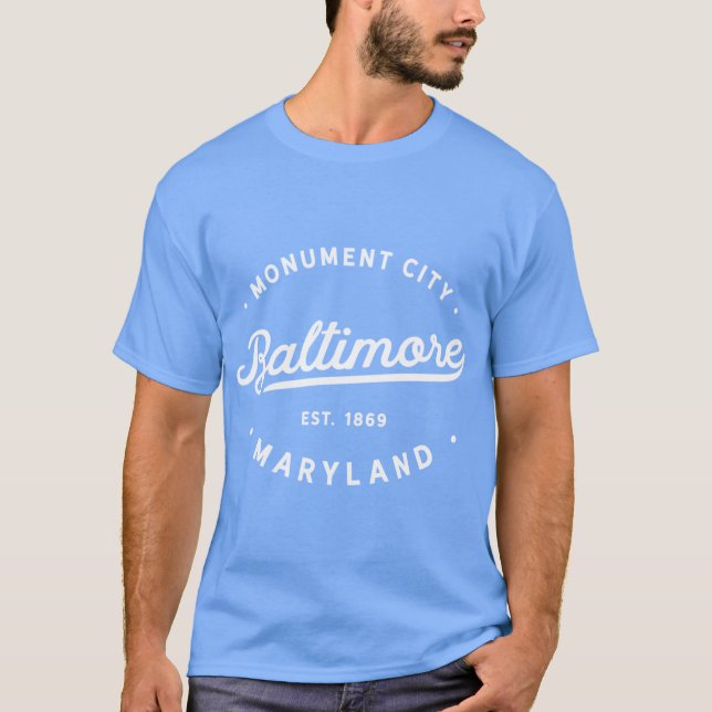T-shirt Vintage Retro Baltimore Maryland Novelty (Devant)