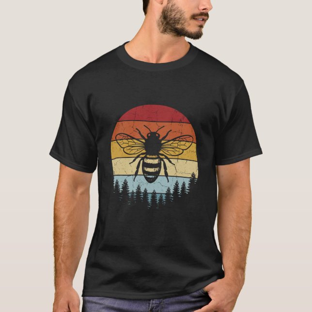 T-shirt Vintage Retro Bees Beekeeper Beekeeping (Devant)