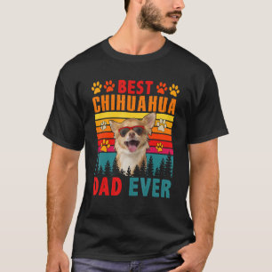 T-shirt Vintage Retro Best Chihuahua Papa Jamais mignon Ch